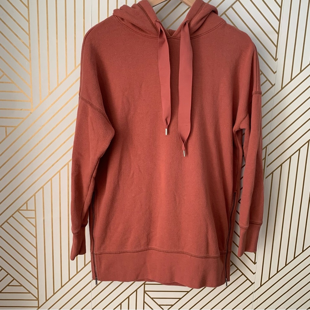 ⭐️ $10 Aerie Oversized Side Zip zipper Boyfriend Ribbon Drawstring Hoodie cotton